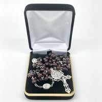 St. Benedict Brown Wood Rosary  (7 mm) - Unique Catholic Gifts