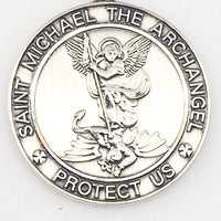 Saint Michael Sterling Silver Round Medal (1") - Unique Catholic Gifts