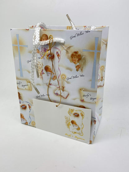 Baby Baptism Gift Bag (10 1/2 x 9") - Unique Catholic Gifts