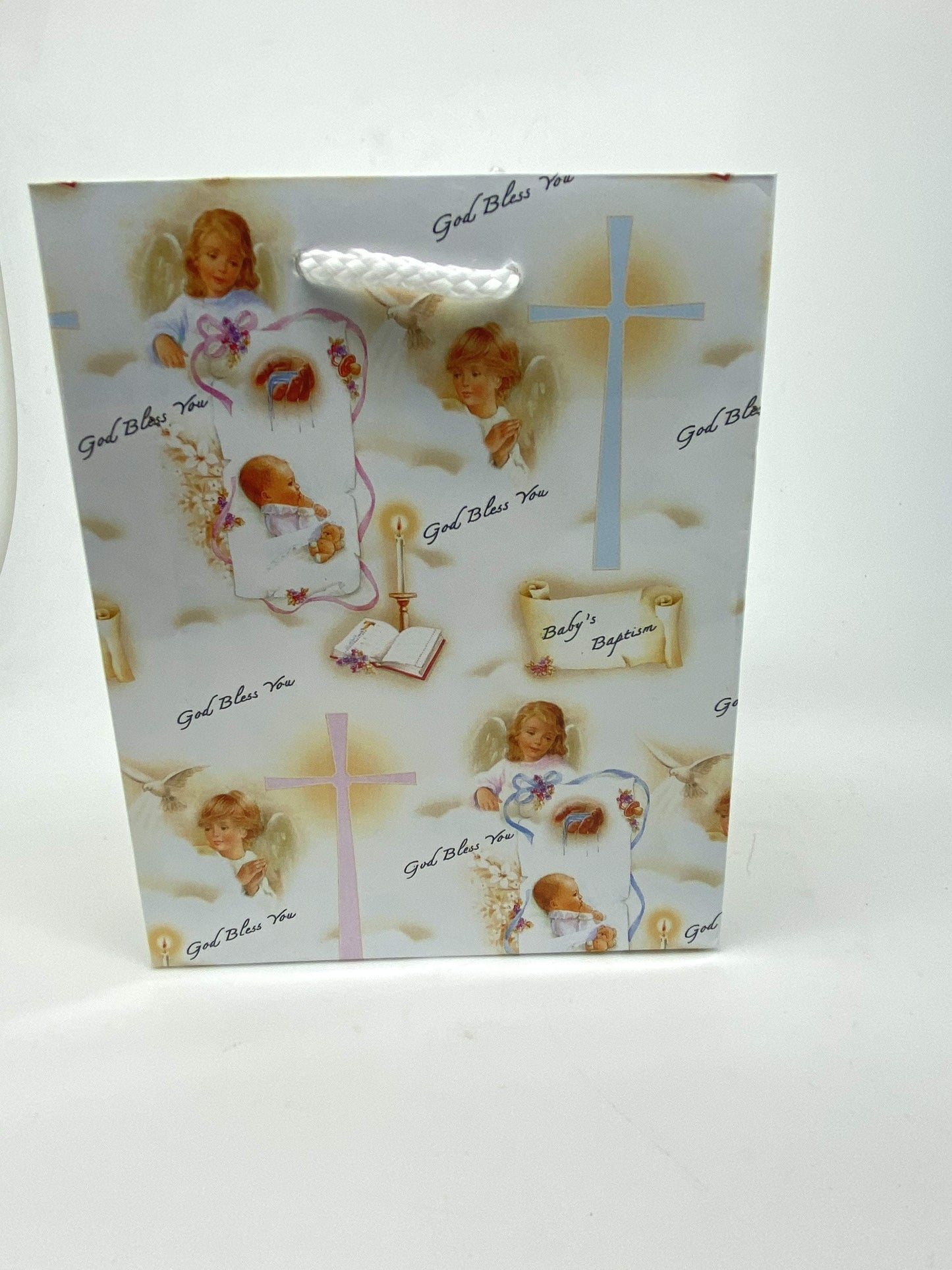 Baby Baptism Gift Bag (10 1/2 x 9") - Unique Catholic Gifts