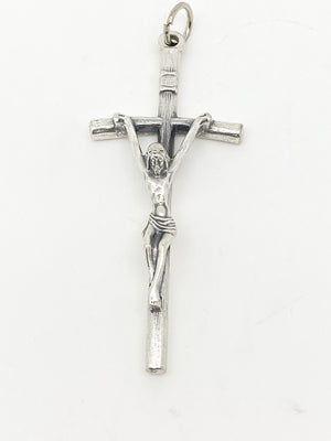 Papal Crucifix ( St. John Paul) Silver Crucifix (3 1/4