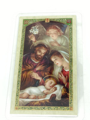 A Christmas Blessing Holy Card (Plastic Covered) - Unique Catholic Gifts