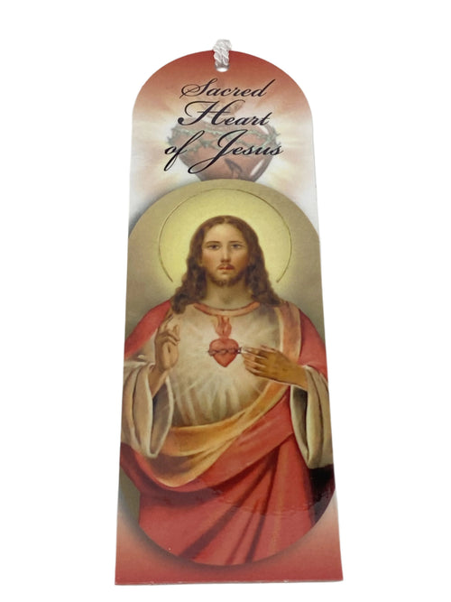 Sacred Heart of Jesus Bookmark with Tassels - Unique Catholic Gifts