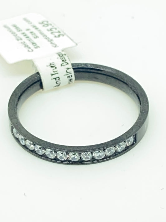 Lady's Ebony Princess Cut "I Trust" - Unique Catholic Gifts