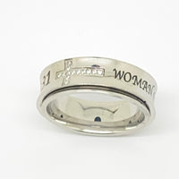 Lady's High Polish Spinner "Woman of God" Ring - Unique Catholic Gifts