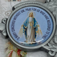 Miraculous Medal Enamel Auto Visor Clip - Unique Catholic Gifts