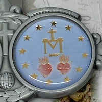 Miraculous Medal Enamel Auto Visor Clip - Unique Catholic Gifts