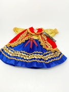 Vestido de la  San Miguel Arcángel Azul y Rojo, Candelaria - Unique Catholic Gifts