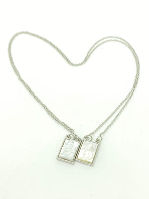 Silver and Mother of Pearl Scapular - Unique Catholic Gifts