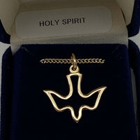 Gold Holy Spirit Medal (5/8") - Unique Catholic Gifts