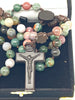 Multicolor Onyx/Jujube Wood Rosary (8mm) - Unique Catholic Gifts