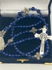 Our Lady of Guadalupe Rosary Navy Blue River-Stone  (6mm) - Unique Catholic Gifts