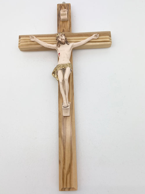 10"  Olive Wood Crucifix - Unique Catholic Gifts