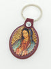 Our Lady Guadalupe Leather Keychain - Unique Catholic Gifts