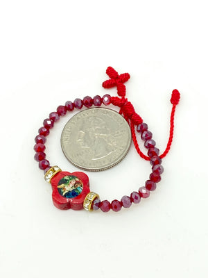 Red Guardian Angel Baby Bracelet - Unique Catholic Gifts