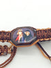 Faustina and the Divine Mercy Brown Cord and Wood Bracelet - Unique Catholic Gifts