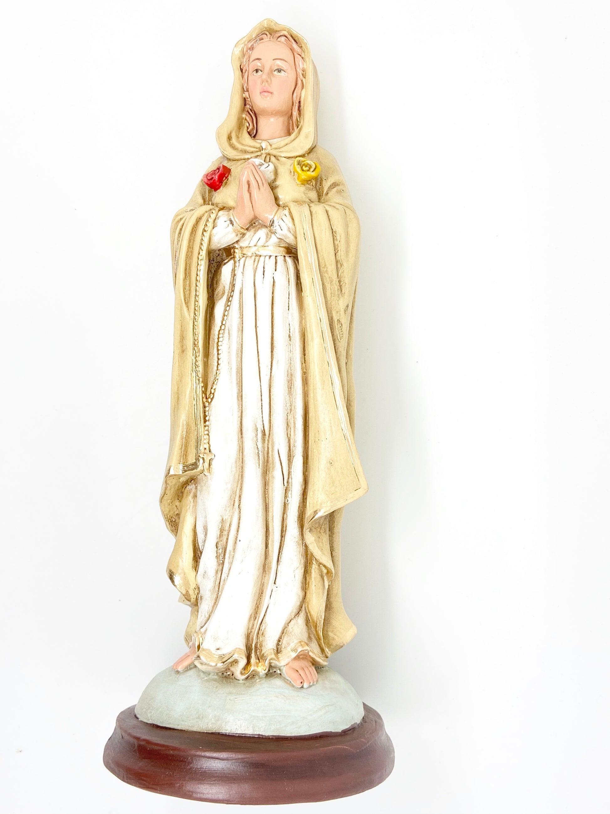 Rosa Mystica Hand Painted Statue 11 1/2" - Unique Catholic Gifts