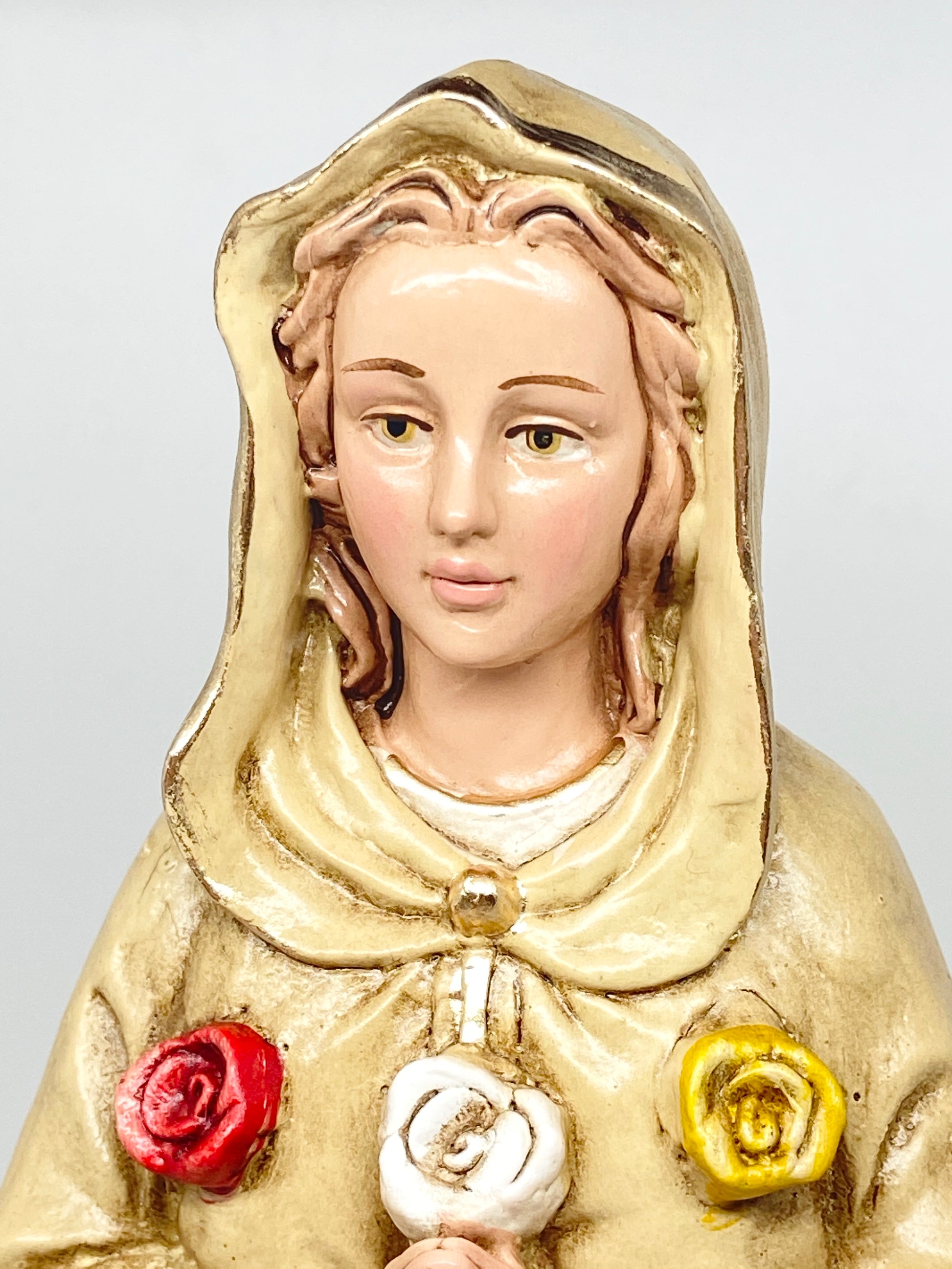Rosa Mystica Hand Painted Statue 11 1/2" - Unique Catholic Gifts