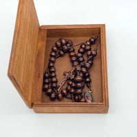 Our Lady Guadalupe Wood Rosary Box with Wood Rosary - Unique Catholic Gifts