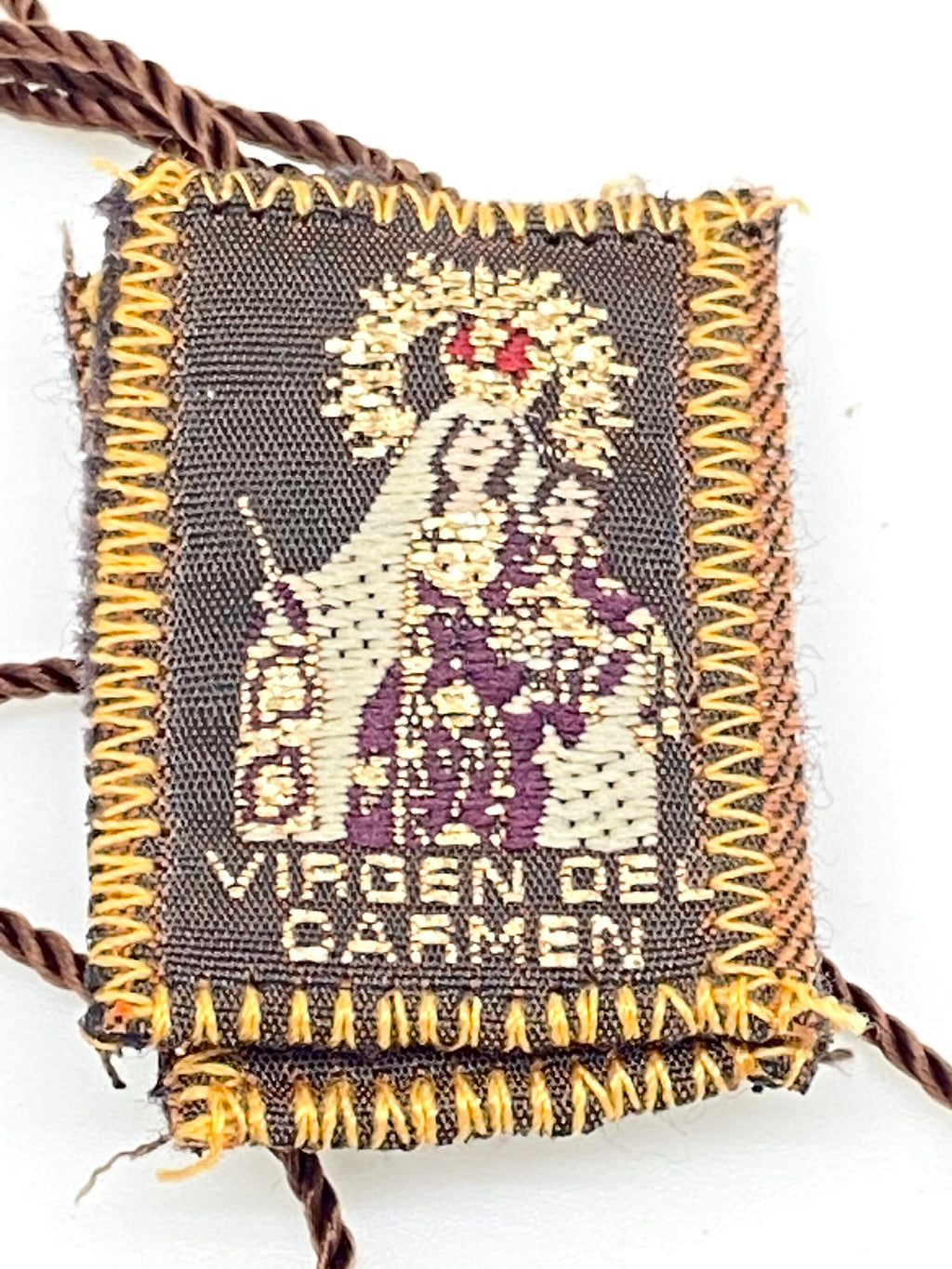 Brown Scapular with Our Lady of Mt. Carmel 1 1/2" - Unique Catholic Gifts