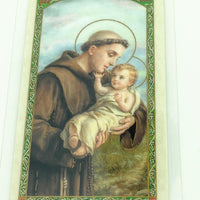 St. Anthony Laminated Holy Card (Plastic Covered) - Unique Catholic Gifts