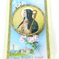 St. Bridged of Ireland Laminated Holy Card (Plastic Covered) - Unique Catholic Gifts