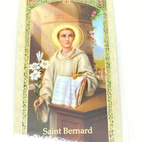 St. Bernard Laminated Holy Card (Plastic Covered) - Unique Catholic Gifts