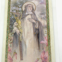 St. Catherine of Sienna Laminated Holy Card (Plastic Covered) - Unique Catholic Gifts