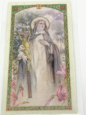 St. Catherine of Sienna Laminated Holy Card (Plastic Covered) - Unique Catholic Gifts