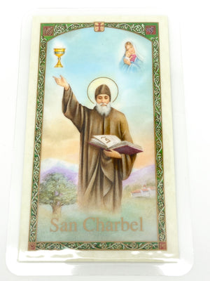 St. Charbel Laminated Holy Card (Plastic Covered) - Unique Catholic Gifts