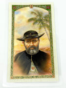 St. Damien Laminated Holy Card (Plastic Covered) - Unique Catholic Gifts