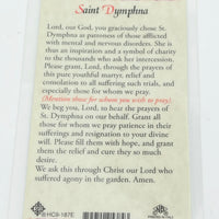 St. Dymphna Laminated Holy Card (Plastic Covered) - Unique Catholic Gifts