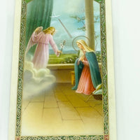 Tarjeta sagrada laminada de San Gabriel Arcangel (Cubierta en Plastico) - Unique Catholic Gifts