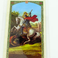 St. George Laminated Holy Card (Plastic Covered) - Unique Catholic Gifts