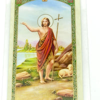 St. John The Baptist Laminated Holy Card (Plastic Covered) - Unique Catholic Gifts