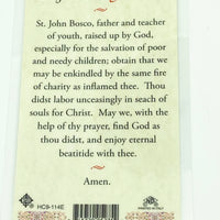 St. John Bosco Laminated Holy Card (Plastic Covered) - Unique Catholic Gifts