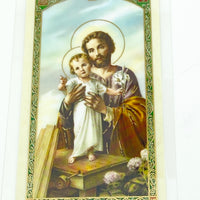 St. Joseph (Father) Laminated Holy Card (Plastic Covered) - Unique Catholic Gifts