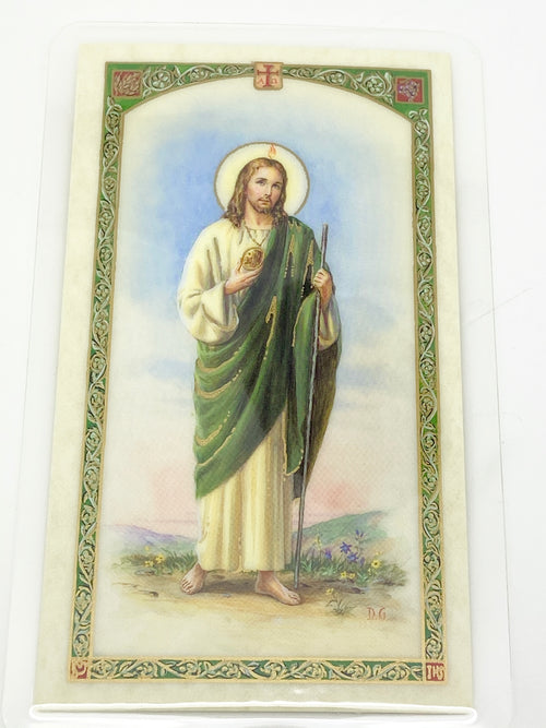 St. Jude Laminated Holy Card (Plastic Covered) - Unique Catholic Gifts