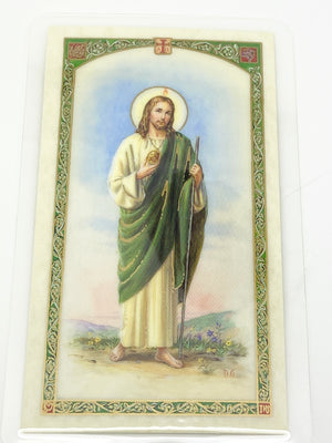St. Jude Laminated Holy Card (Plastic Covered) - Unique Catholic Gifts