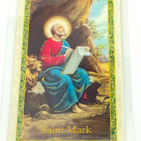St. Mark the Evangelist Laminated Holy Card (Plastic Covered) - Unique Catholic Gifts