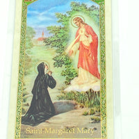 St. Margaret Mary Laminated Holy Card (Plastic Covered) - Unique Catholic Gifts