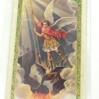 St. Michael the Archangel Laminated Holy Card - Unique Catholic Gifts