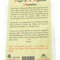 St. Raymond Nonnatus Laminated Holy Card - Unique Catholic Gifts