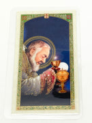 St. Padre Pio "Stay With Me" Laminated Holy Card - Unique Catholic Gifts