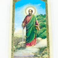 St. Paul the Apostle Laminated Holy Card - Unique Catholic Gifts