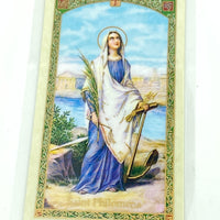 St. Philomena Laminated Holy Card - Unique Catholic Gifts