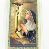 St. Rita Laminated Holy Card - Unique Catholic Gifts