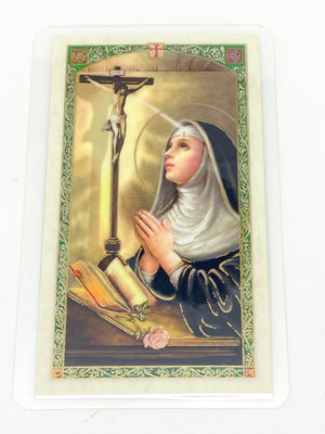 St. Rita Laminated Holy Card - Unique Catholic Gifts