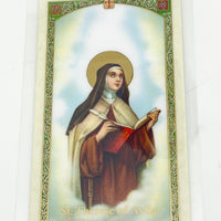 St. Therese of Avila Laminated Holy Card (Plastic Covered) - Unique Catholic Gifts