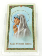 St. Mother Teresa Laminated Holy Card (Plastic Covered) - Unique Catholic Gifts